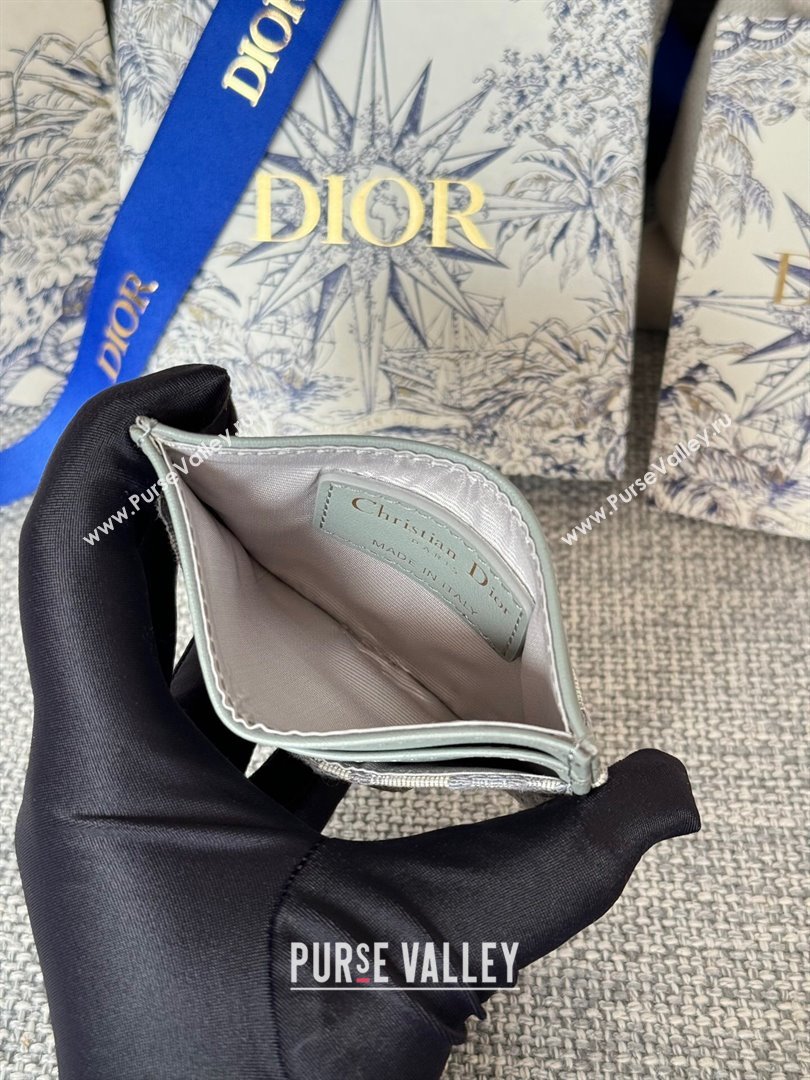 Dior 30 Montaigne Five-Slot Card Holder Gray Dior Oblique Jacquard 2024 (DMZ-2411108)