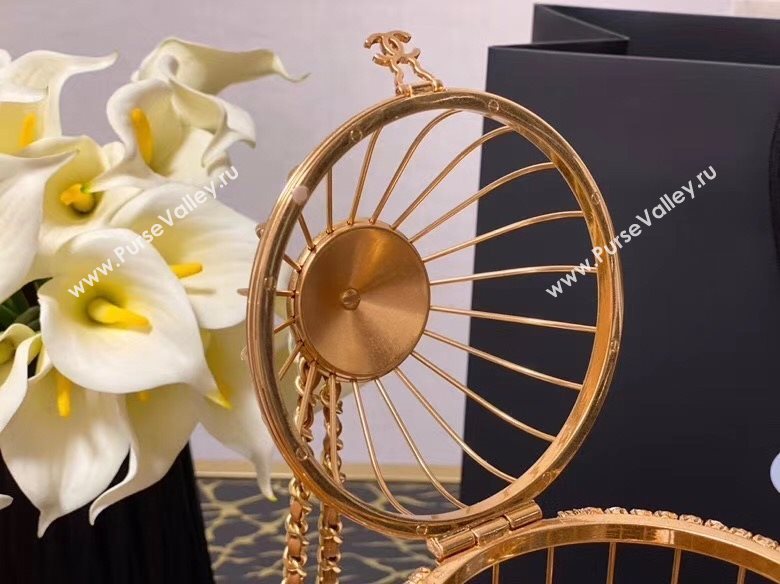 Chanel Metal Birdcage Shaped Evening Clutch AS1941 Gold/Beige 2020 (JY-20112011)