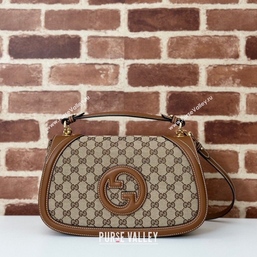 Gucci Blondie Medium Top Handle Bag 815716 Brown/GG Canvas 2024 (DLH-24112512)