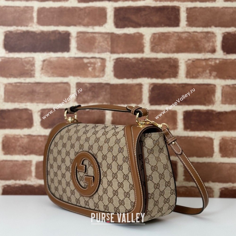 Gucci Blondie Medium Top Handle Bag 815716 Brown/GG Canvas 2024 (DLH-24112512)