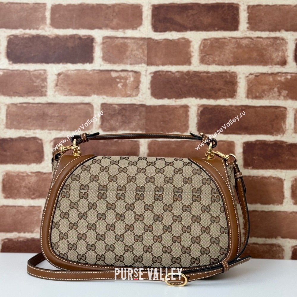 Gucci Blondie Medium Top Handle Bag 815716 Brown/GG Canvas 2024 (DLH-24112512)