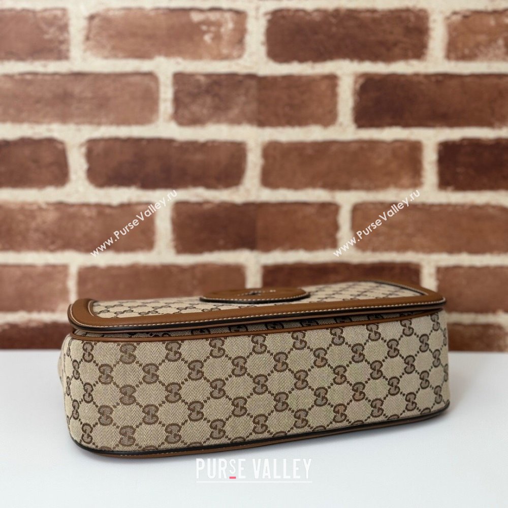 Gucci Blondie Medium Top Handle Bag 815716 Brown/GG Canvas 2024 (DLH-24112512)