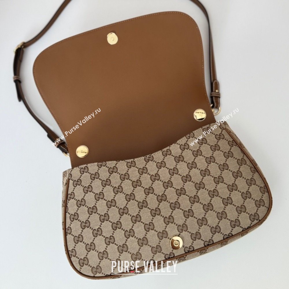 Gucci Blondie Medium Top Handle Bag 815716 Brown/GG Canvas 2024 (DLH-24112512)