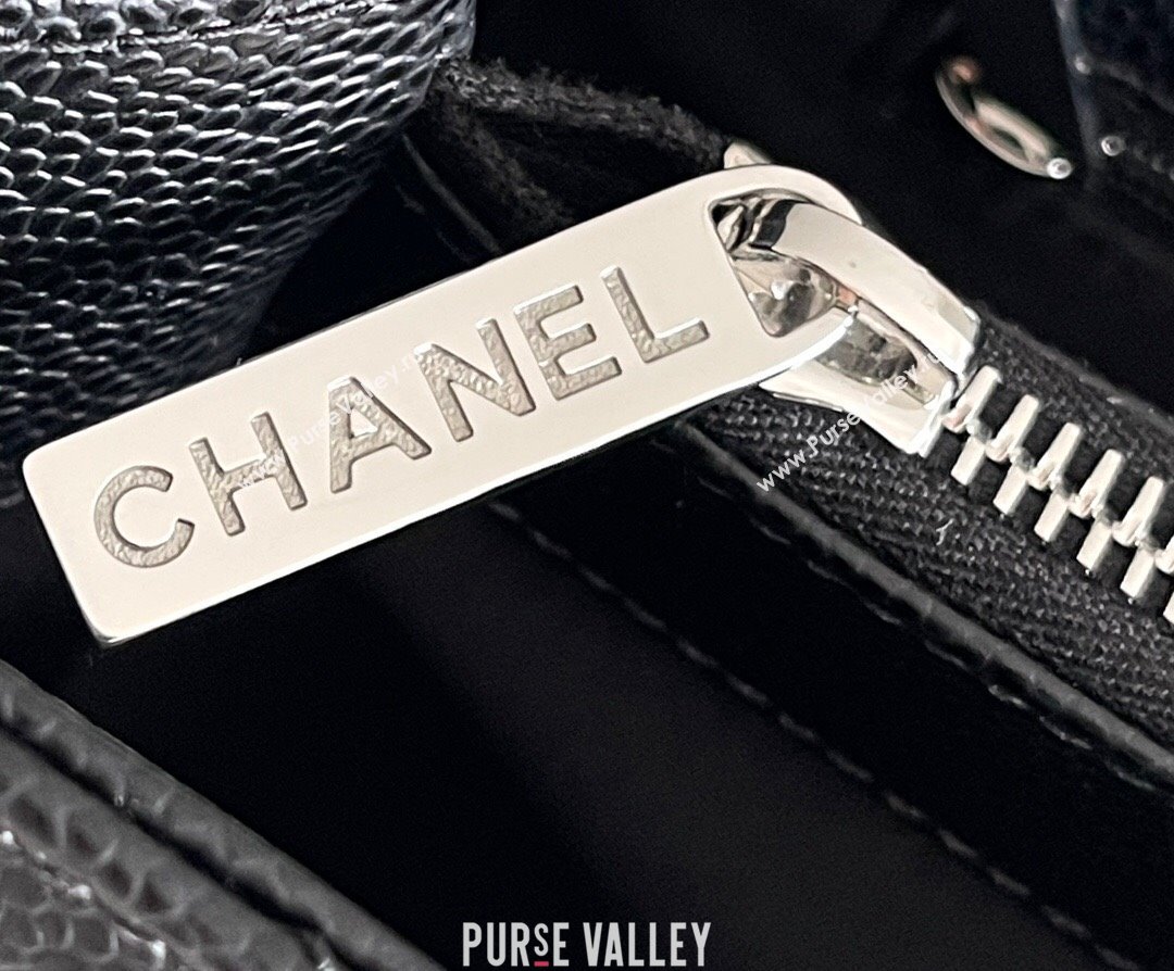 Chanel Grand Shopping Tote GST Bag in Grained HAAS Calfskin AS3260 Black/Silver 2024 (MHE-24062504)