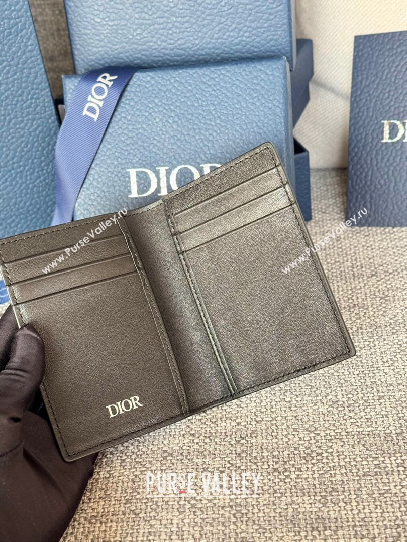 Dior Essentials Bi-Fold Card Holder Black CD Diamond Canvas 2024 (DMZ-2411112)