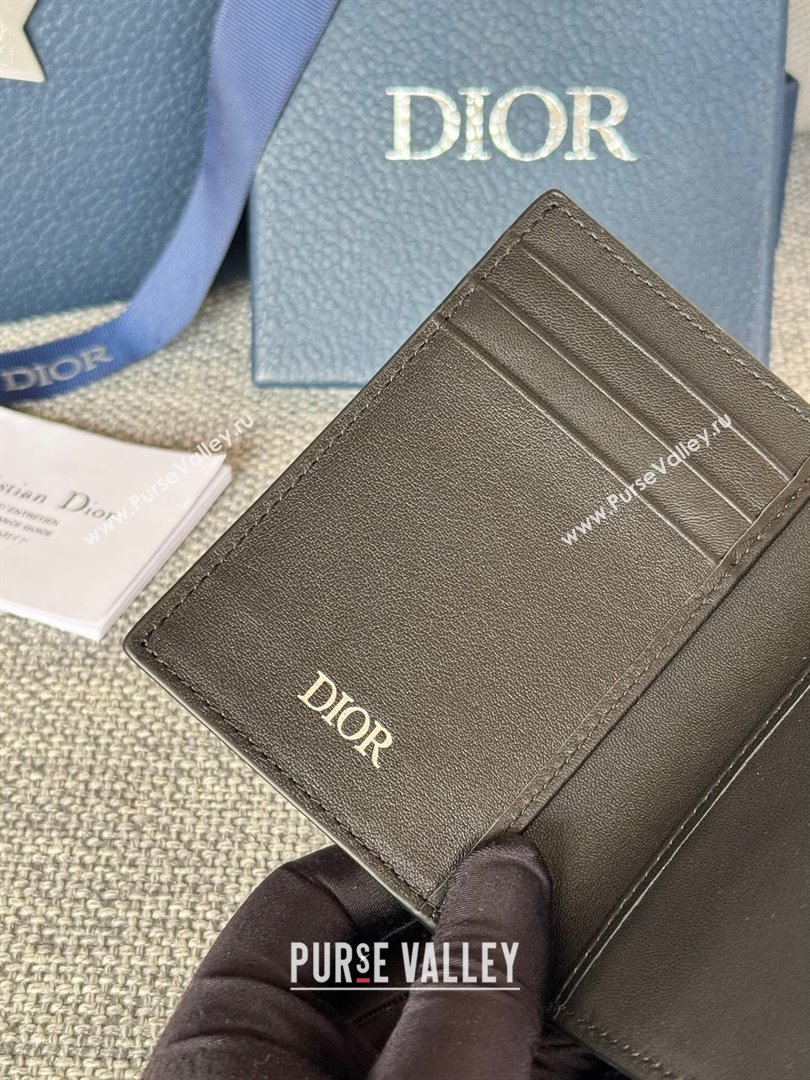 Dior Essentials Bi-Fold Card Holder Black CD Diamond Canvas 2024 (DMZ-2411112)