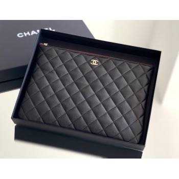 Chanel Clutch Bag in Grained HAAS Calfskin Black/Gold 2024 Top Quality (MHE-24062506)