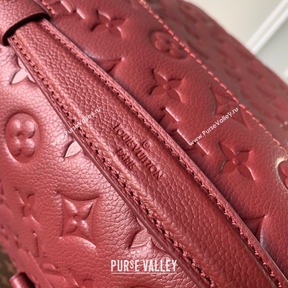 Louis Vuitton Pochette Metis Monogram Embossed Leather Bag M41487 Burgundy 2023 (K-23102338)