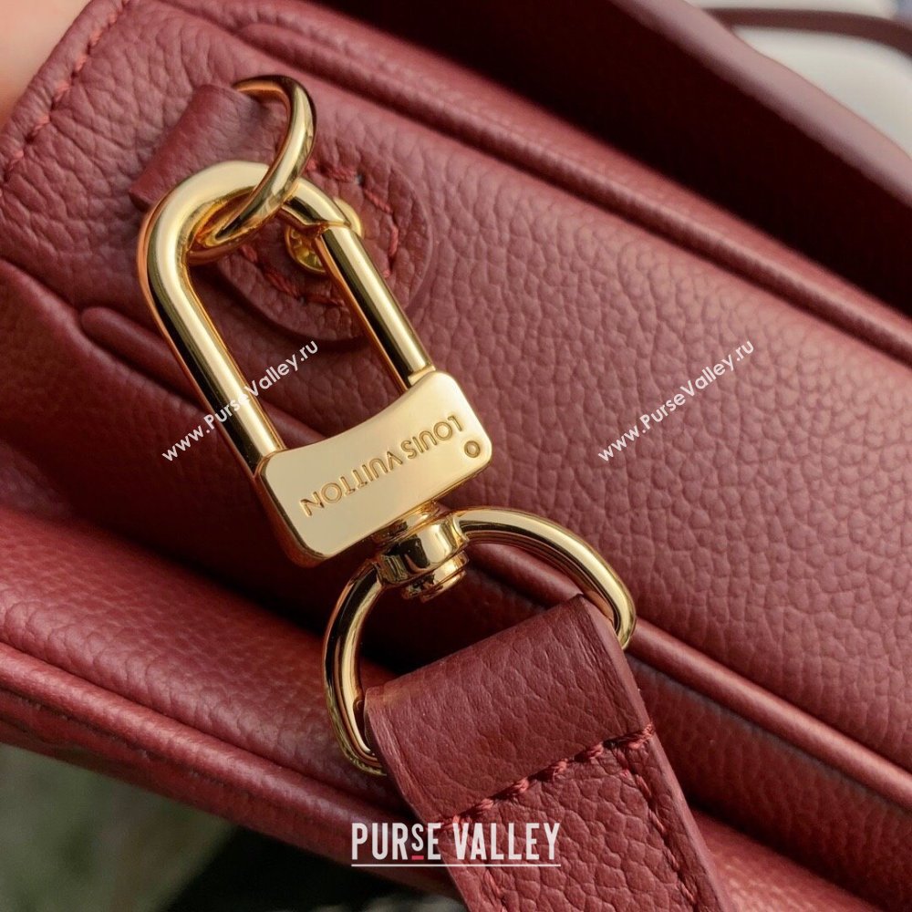 Louis Vuitton Pochette Metis Monogram Embossed Leather Bag M41487 Burgundy 2023 (K-23102338)