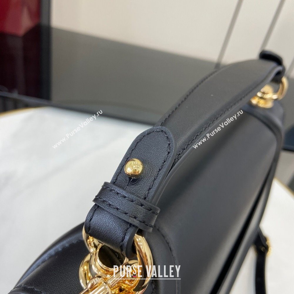 Gucci Blondie Medium Top Handle Bag 815716 Black Smooth Leather 2024 (XLU-24112514)