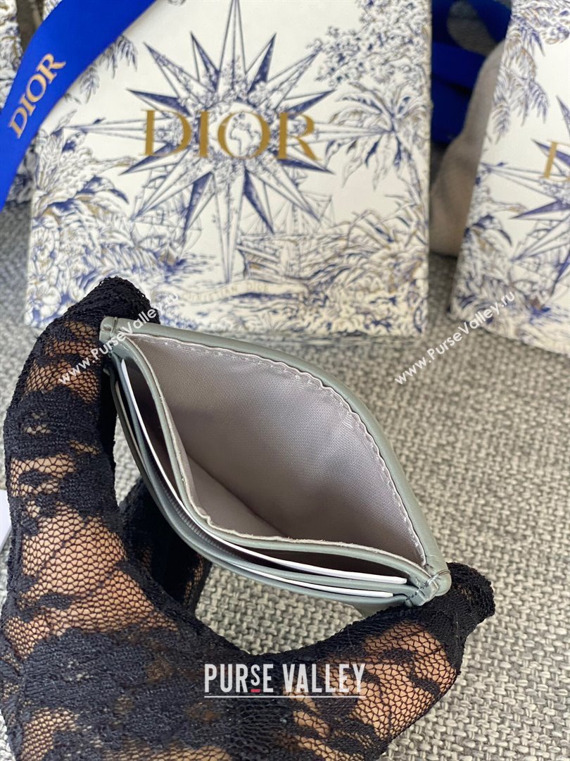 Dior CD Card Holder in Gray Dior Oblique Jacquard 2024 (DMZ-2411116)