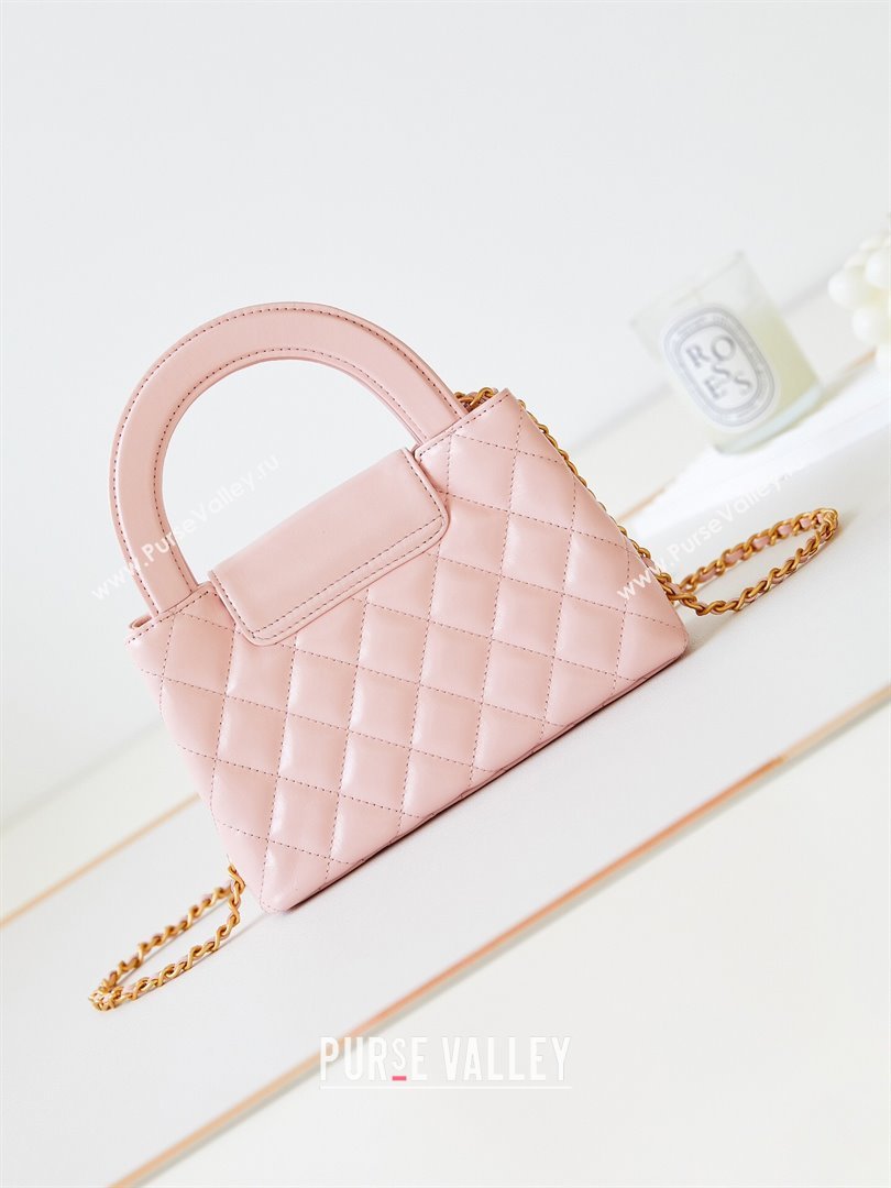 Chanel Mini Shopping Bag in Shiny Calfskin AS4416 Light Pink 2024 (AFEI-24062426)