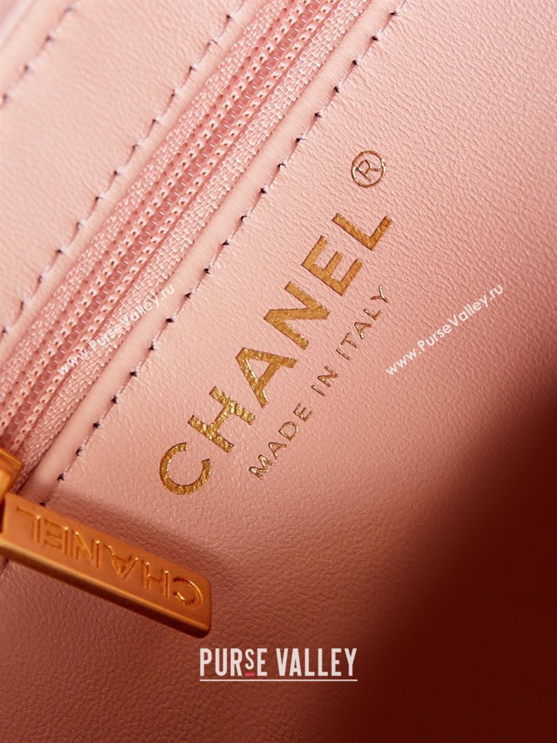 Chanel Mini Shopping Bag in Shiny Calfskin AS4416 Light Pink 2024 (AFEI-24062426)