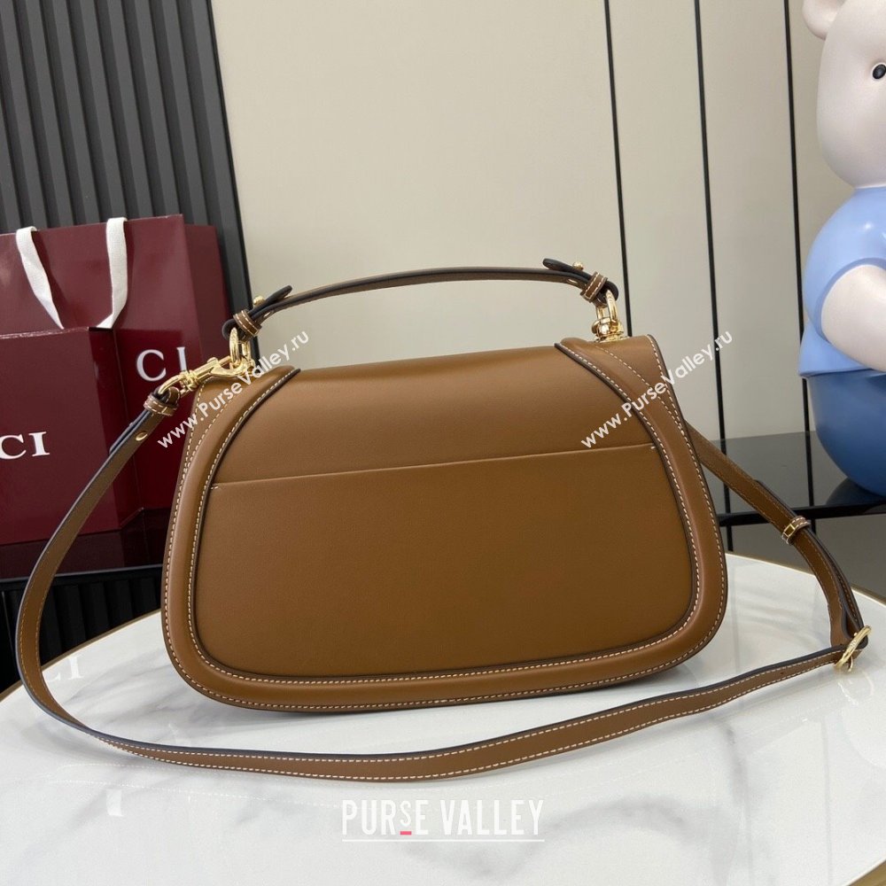 Gucci Blondie Medium Top Handle Bag 815716 Brown Smooth Leather 2024 (XLU-24112516)