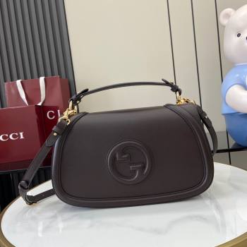 Gucci Blondie Medium Top Handle Bag 815716 Coffee Smooth Leather 2024 (XLU-24112511)