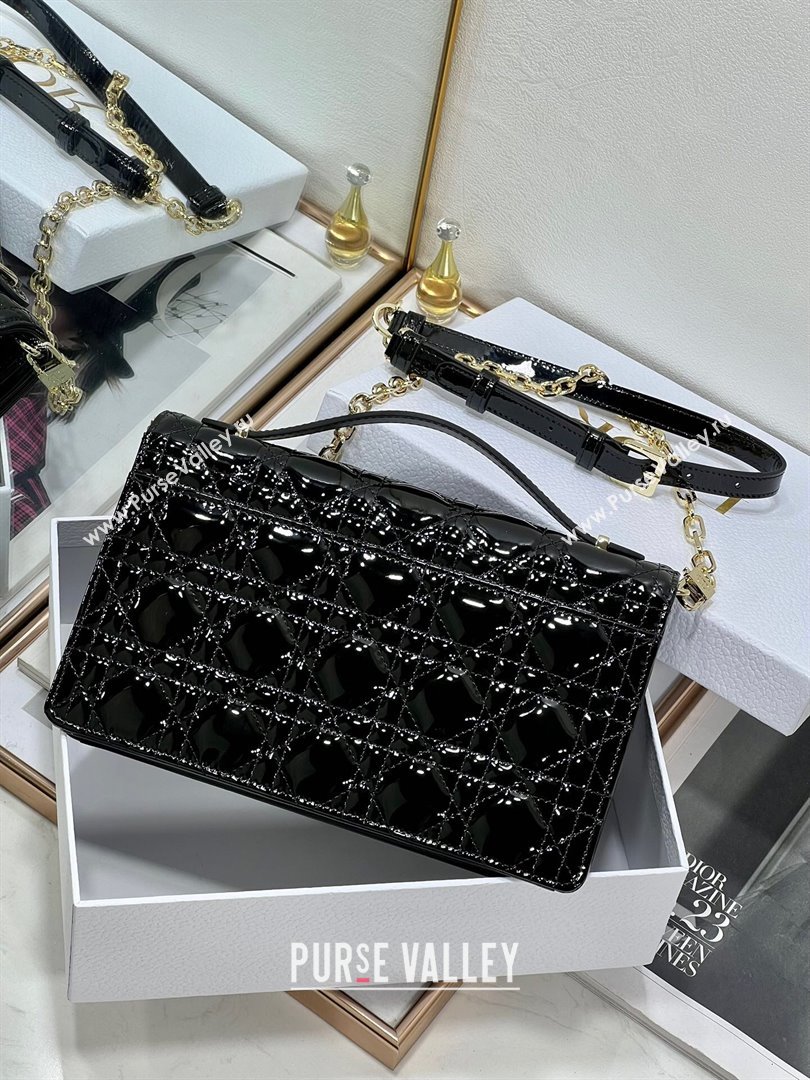 Dior My Dior Top Handle Bag in Patent Cannage Calfskin Black 2024 (XXG-24081415)