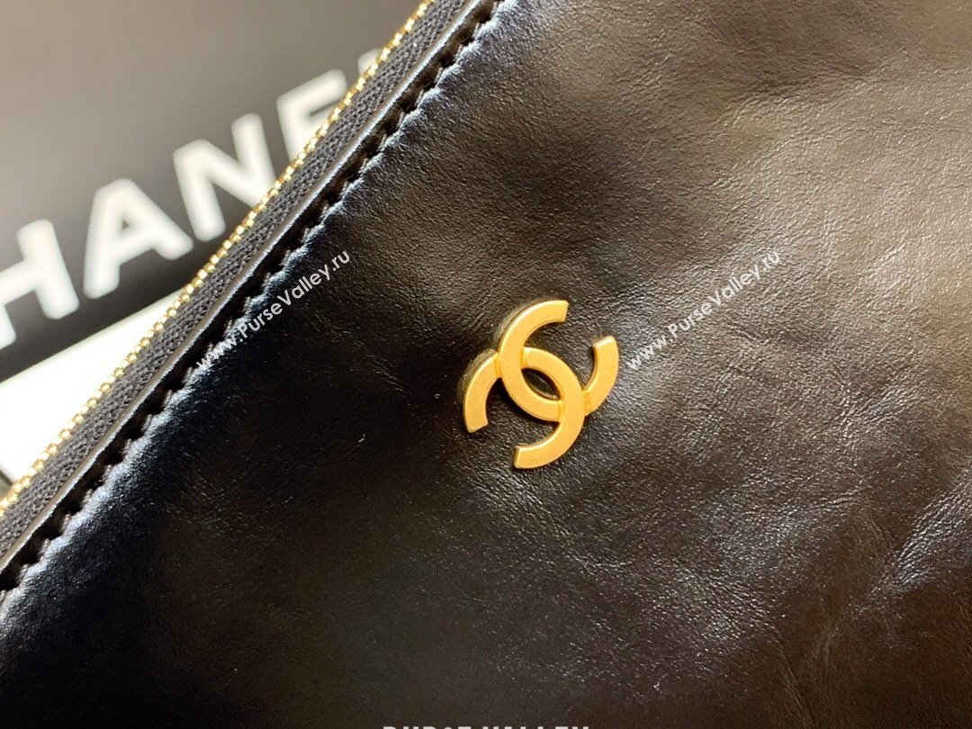 Chanel 22 Small Bag in Shiny Calfskin AS3260 Black/Gold 2024 Top Quality (SHUNY-24062429)