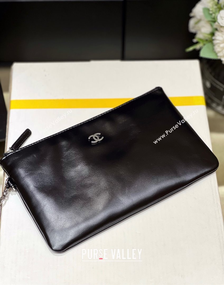 Chanel 22 Small Bag in Shiny Calfskin AS3260 Black/Silver 2024 Top Quality (SM-24062430 )