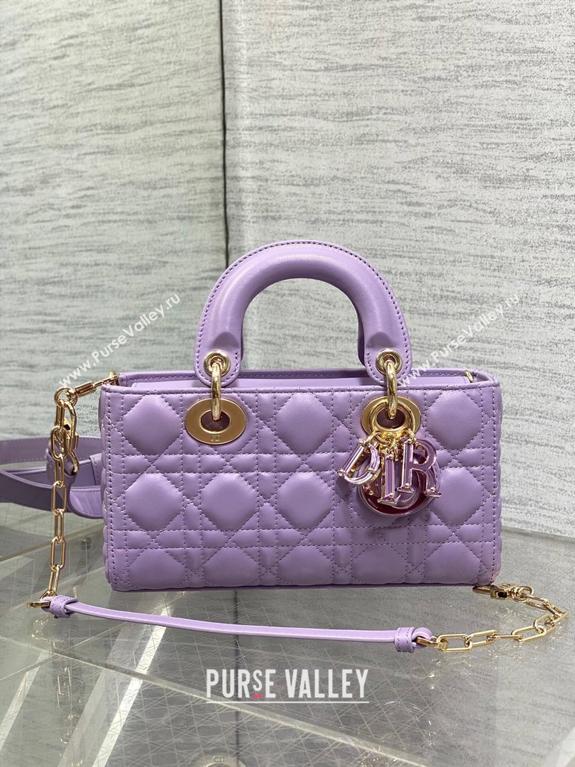 Dior Small Lady D-Joy Bag in Two-Tone Cannage Lambskin 0540 Purple 2024 (XXG-24081419)