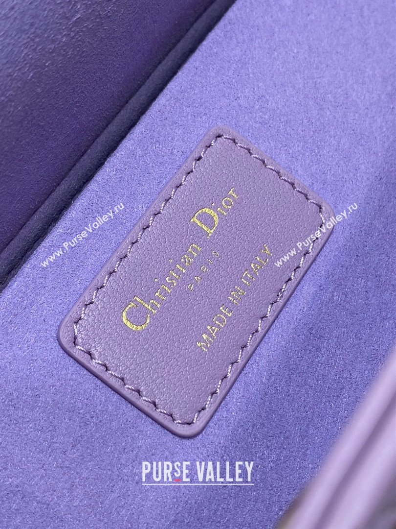 Dior Small Lady D-Joy Bag in Two-Tone Cannage Lambskin 0540 Purple 2024 (XXG-24081419)