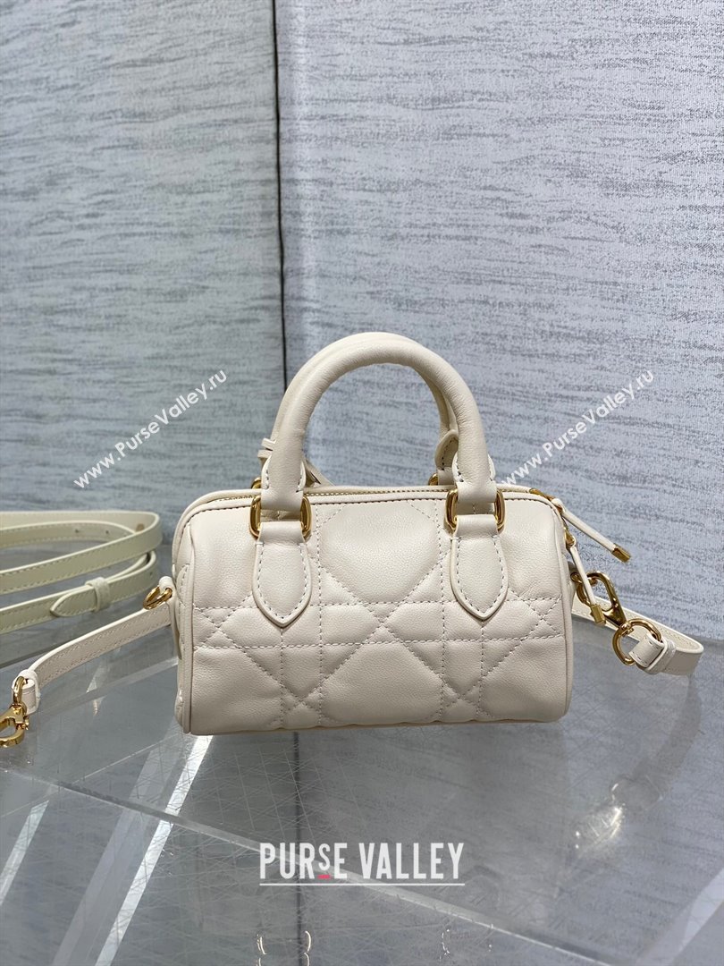 Dior Groove 16 Mini Boston Bag in Beige Macrocannage Calfskin 2024 (XXG-24081420)