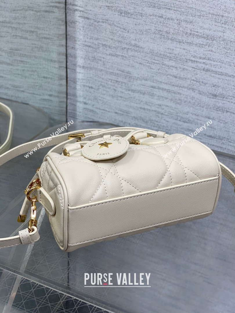 Dior Groove 16 Mini Boston Bag in Beige Macrocannage Calfskin 2024 (XXG-24081420)