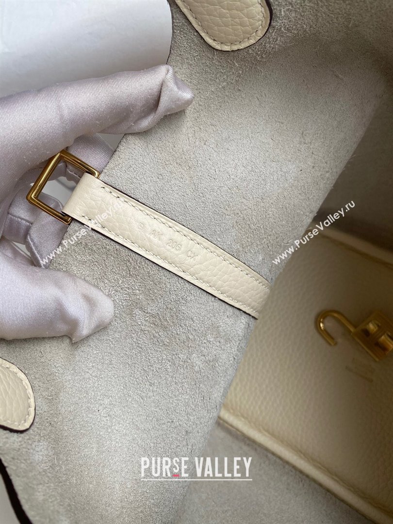 Hermes Picotin Lock Bag 18cm/22cm in Taurillon Clemence Leather Cream White/Gold 2024 (Pure Handmade) (XYA-24042910)