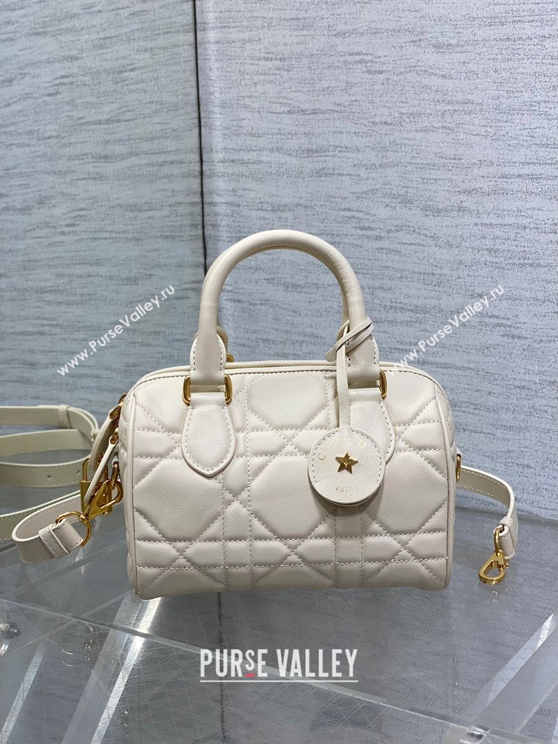 Dior Groove 20 Boston Bag in Beige Macrocannage Calfskin 2024 (XXG-24081421)