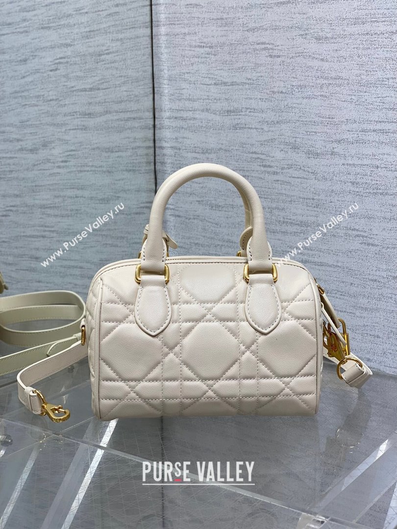 Dior Groove 20 Boston Bag in Beige Macrocannage Calfskin 2024 (XXG-24081421)