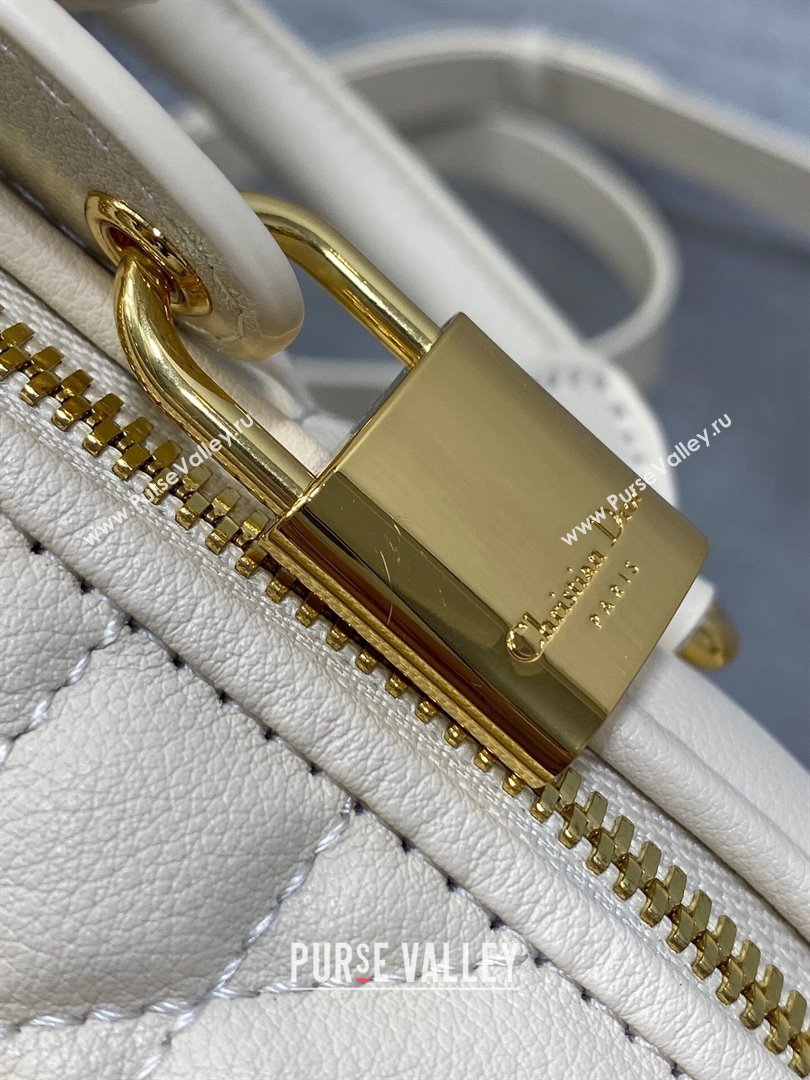 Dior Groove 20 Boston Bag in Beige Macrocannage Calfskin 2024 (XXG-24081421)