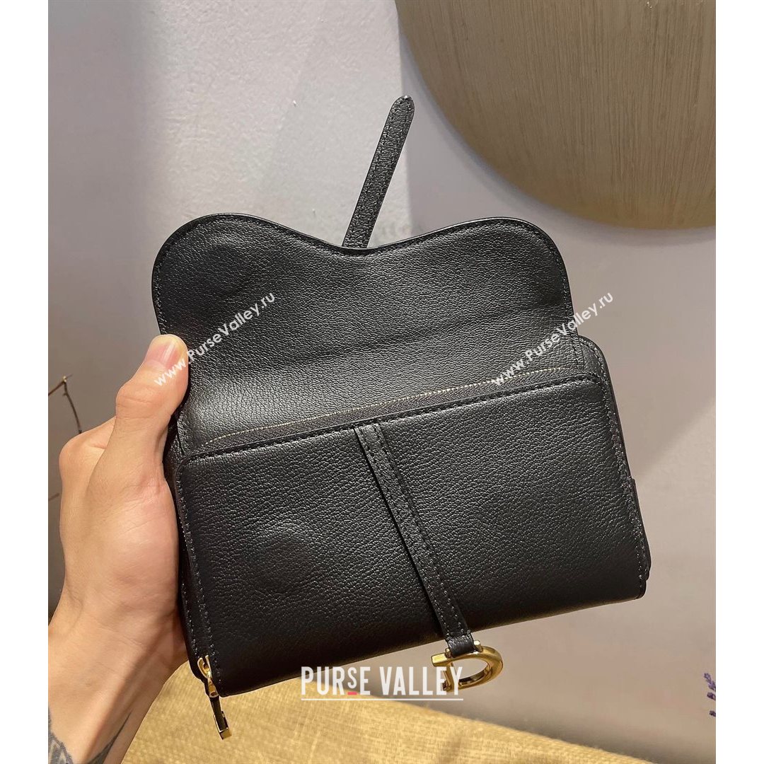 Dior Calfskin Double Sandle Pouch Black 2021 (XXG-21080236)