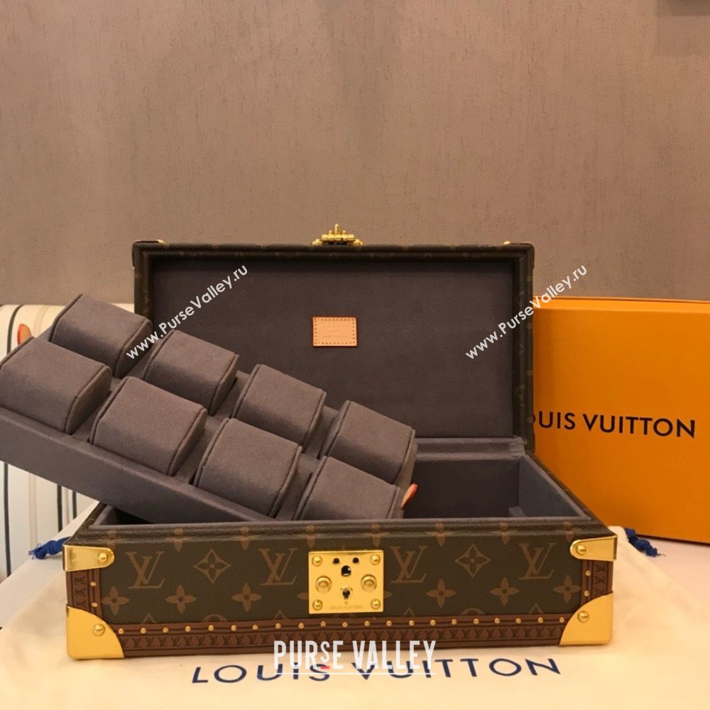 Louis Vuitton Monogram Canvas 8 Watch Case M20039 Brown/Grey 2021 (YS-21010984)