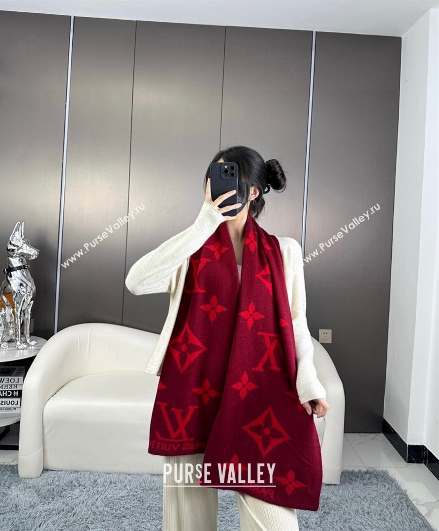 Louis Vuitton Cashmere Scarf LV112501 Red 2024 (O-24112501)