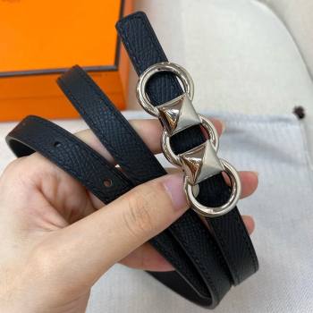 Hermes Mini Constance Reversible Leather Belt 13mm Black 2021 (99-21082358)