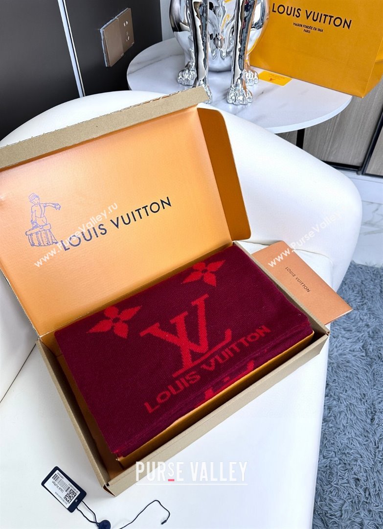 Louis Vuitton Cashmere Scarf LV112501 Red 2024 (O-24112501)