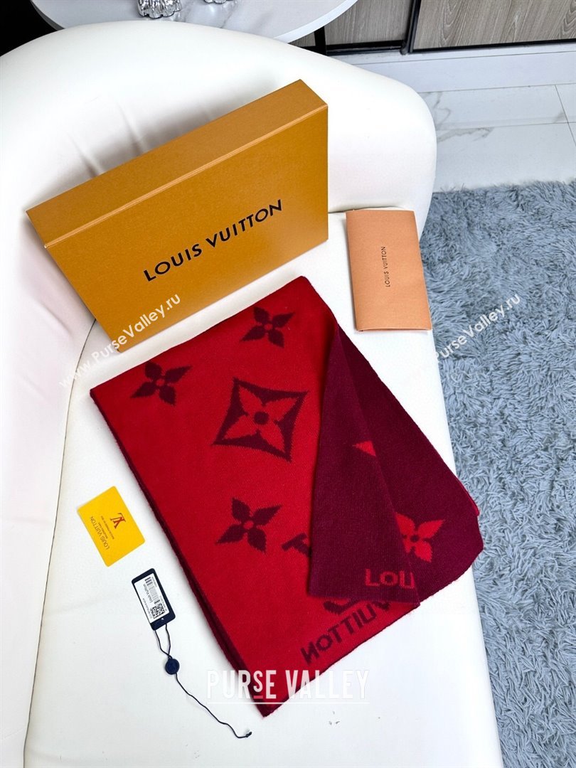 Louis Vuitton Cashmere Scarf LV112501 Red 2024 (O-24112501)