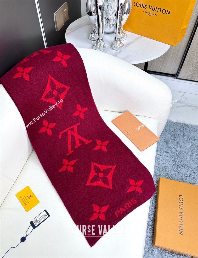 Louis Vuitton Cashmere Scarf LV112501 Red 2024 (O-24112501)