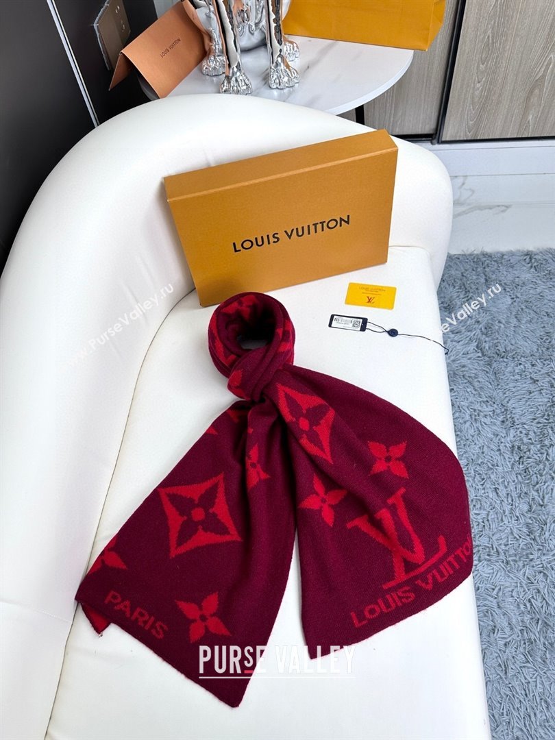 Louis Vuitton Cashmere Scarf LV112501 Red 2024 (O-24112501)