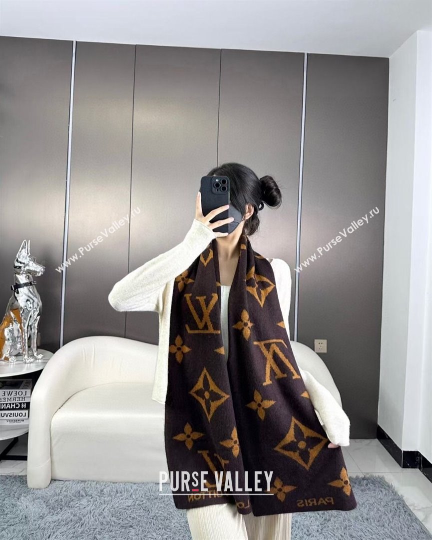 Louis Vuitton Cashmere Scarf LV112502 Brown 2024 (O-24112502)