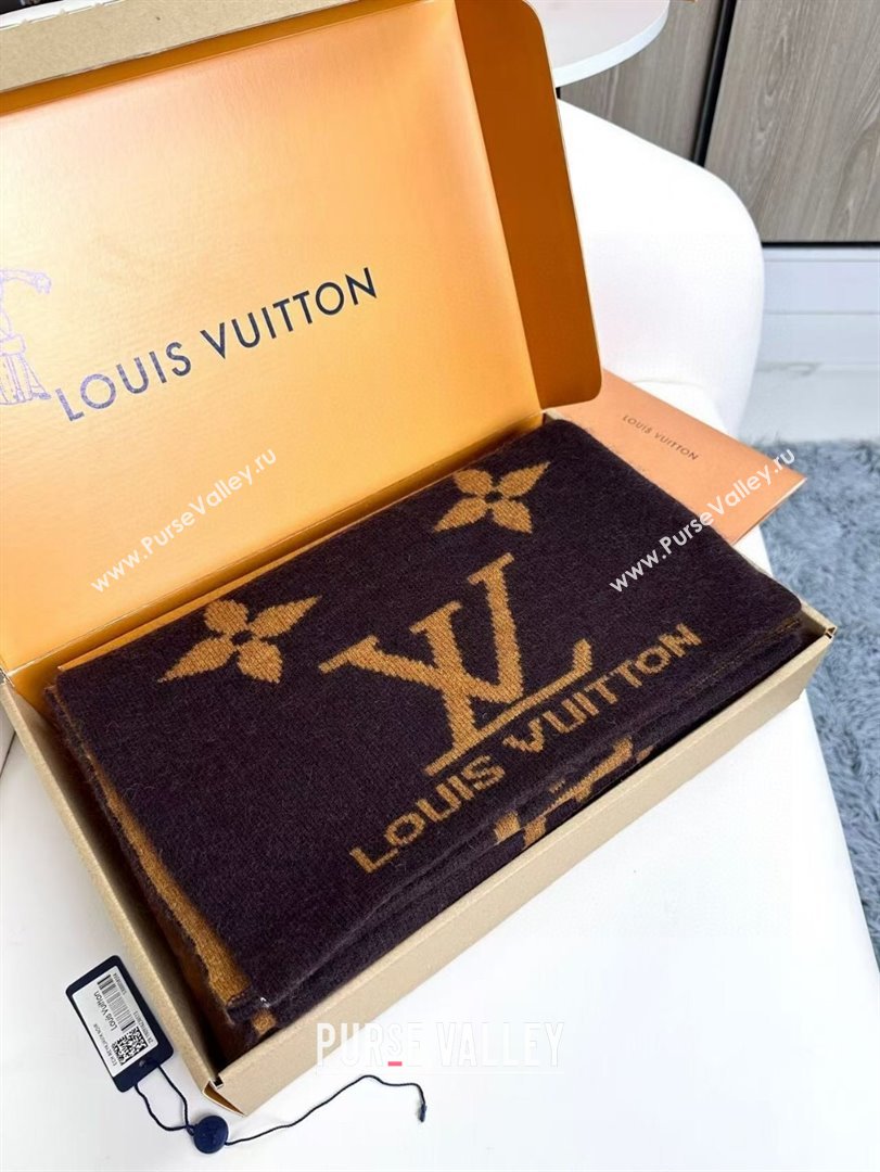 Louis Vuitton Cashmere Scarf LV112502 Brown 2024 (O-24112502)