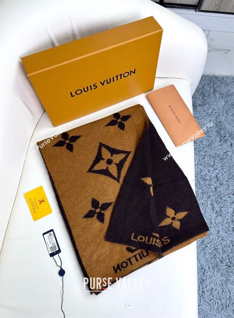 Louis Vuitton Cashmere Scarf LV112502 Brown 2024 (O-24112502)