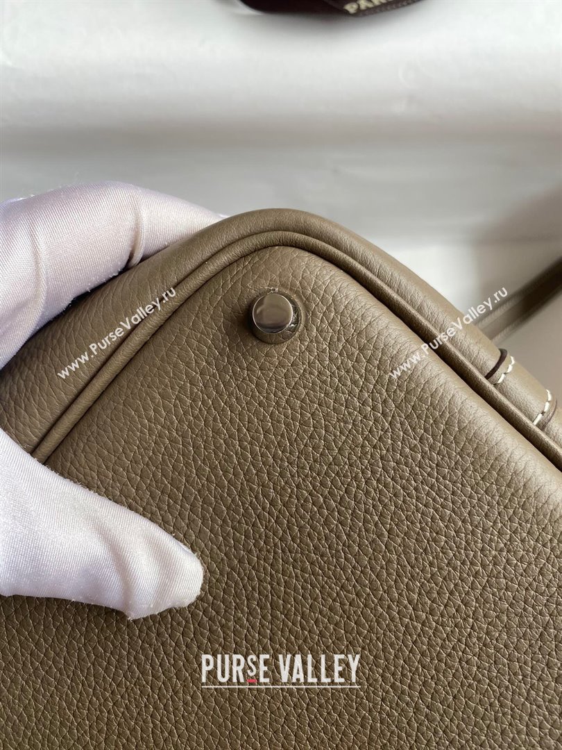 Hermes Picotin Lock Bag 18cm/22cm in Taurillon Clemence Leather Etoupe/Silver 2024 (Pure Handmade) (XYA-24042911)