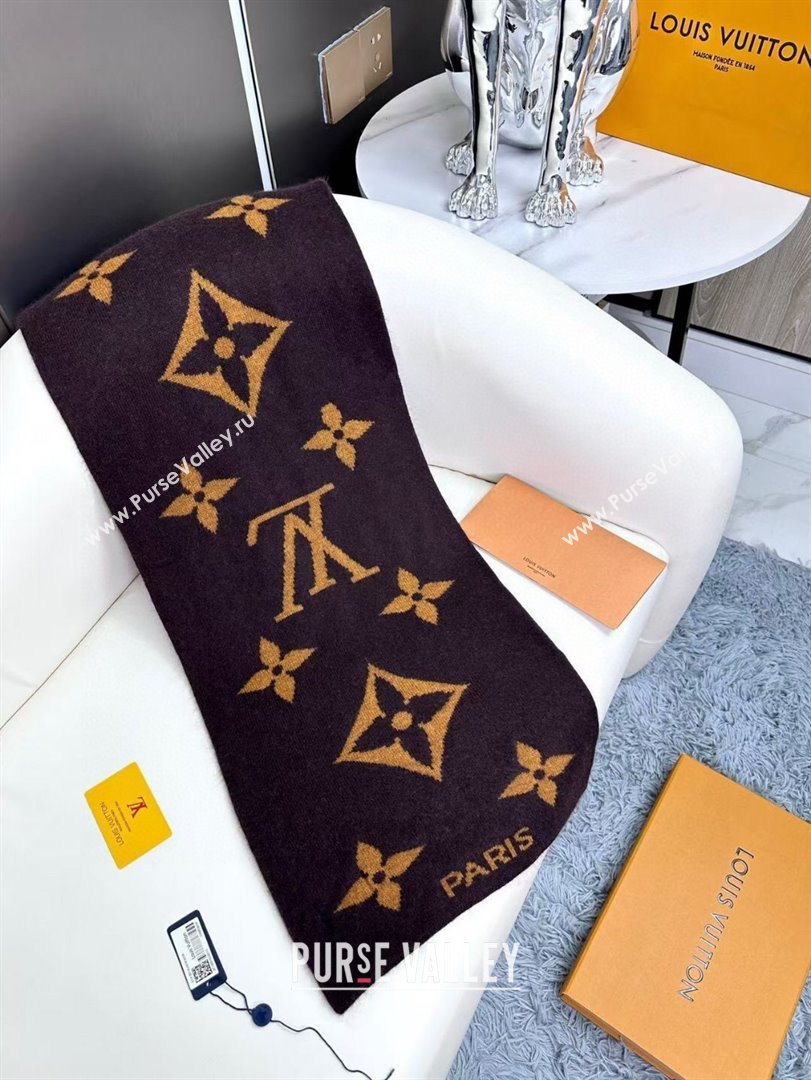 Louis Vuitton Cashmere Scarf LV112502 Brown 2024 (O-24112502)