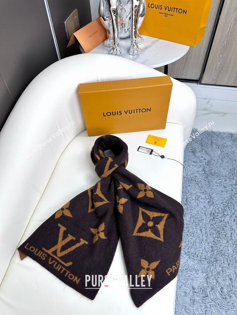 Louis Vuitton Cashmere Scarf LV112502 Brown 2024 (O-24112502)