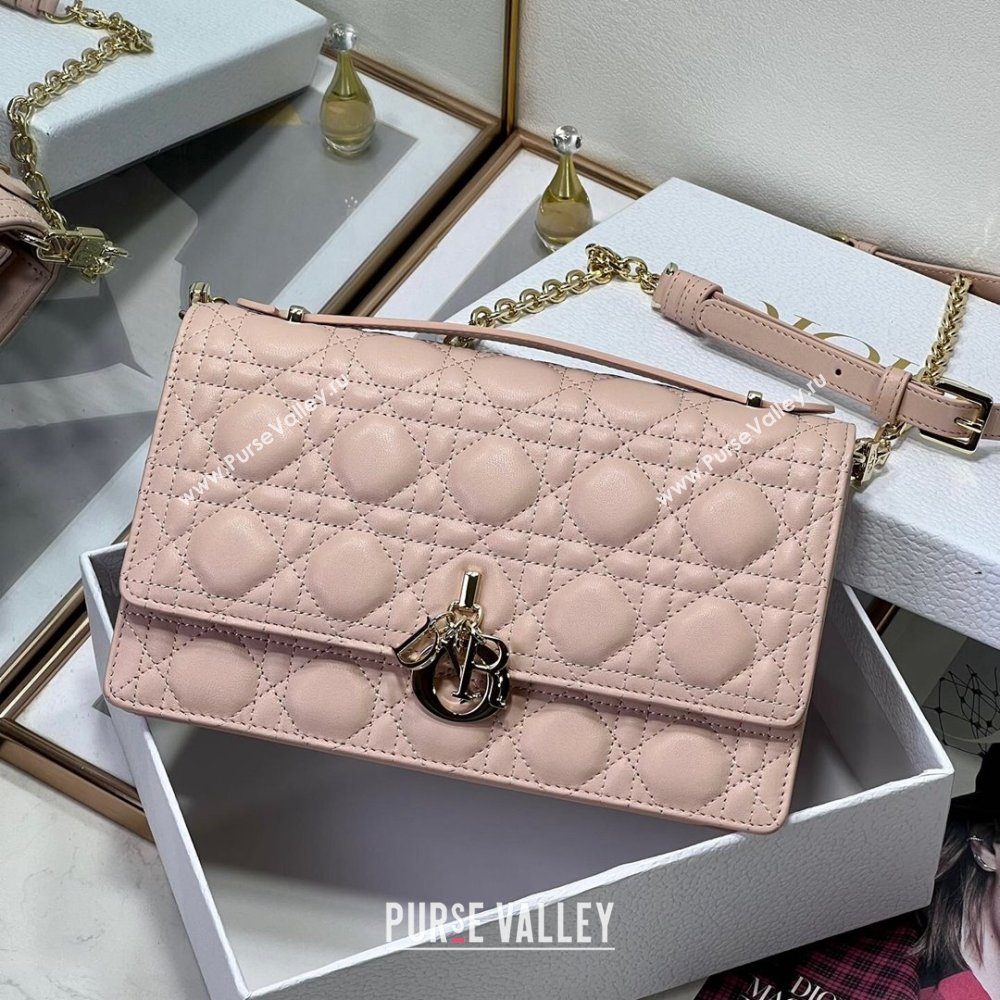 Dior My Dior Top Handle Bag in Latte Cannage Lambskin 8807 Pink 2024 (XXG-24081417)