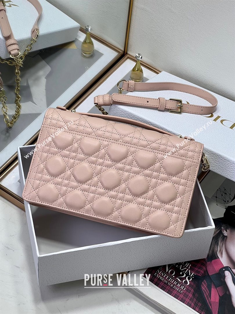 Dior My Dior Top Handle Bag in Latte Cannage Lambskin 8807 Pink 2024 (XXG-24081417)