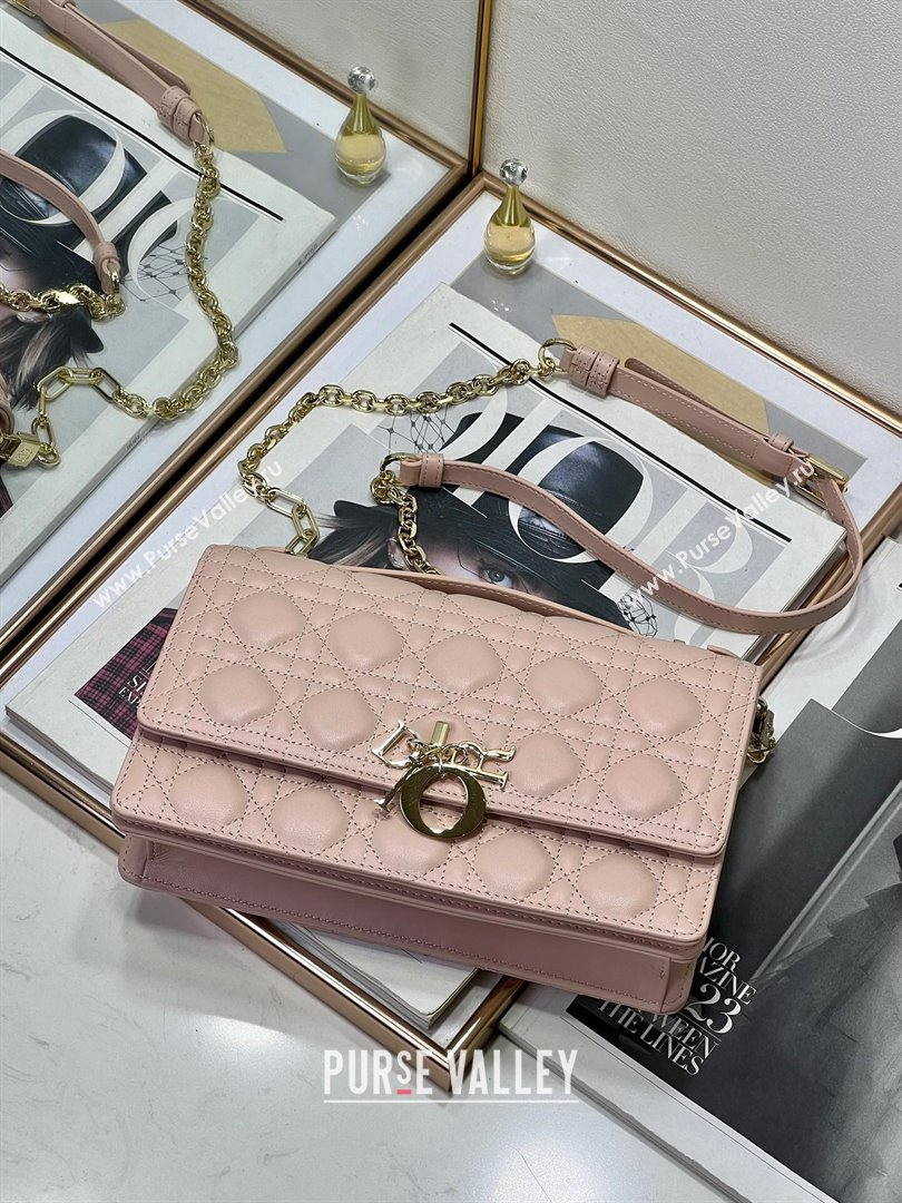 Dior My Dior Top Handle Bag in Latte Cannage Lambskin 8807 Pink 2024 (XXG-24081417)