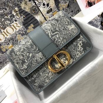 Dior 30 Montaigne Bag in Grey Toile de Jouy Embroidery 2021 M9203 (XXG-21080302)