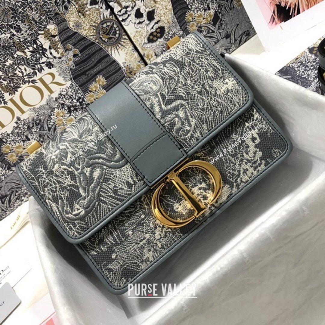 Dior 30 Montaigne Bag in Grey Toile de Jouy Embroidery 2021 M9203 (XXG-21080302)