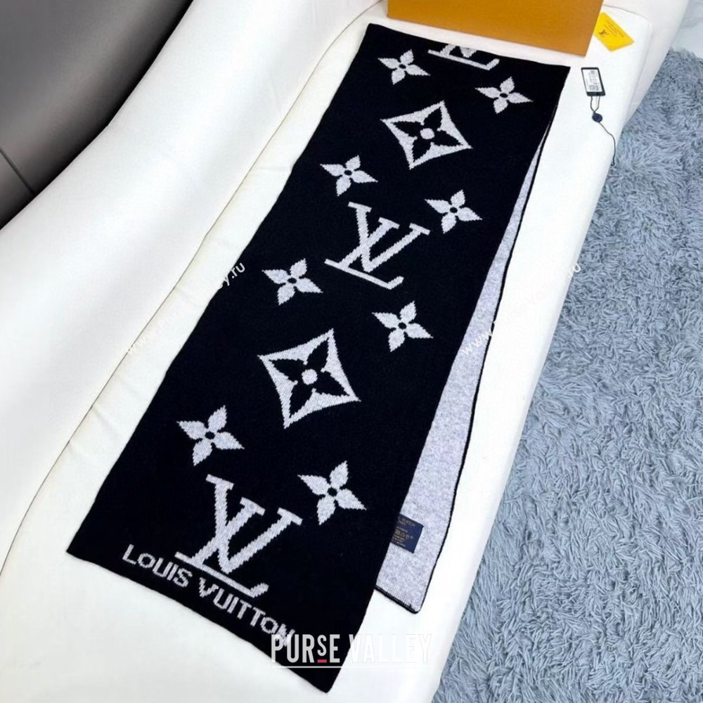 Louis Vuitton Cashmere Scarf LV112503 Black 2024 (O-24112503)